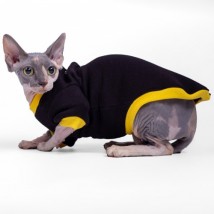 Тепла кофта для кота та кішки з рукавом Style Pets «CLASSIC» black