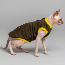 Тепла кофта без рукава для кота та кішки Style Pets «CLASSIC» khaki
