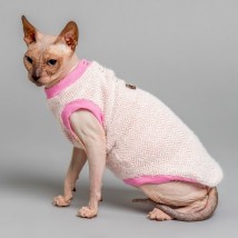 Тепла кофта без рукава для кота та кішки Style Pets Ялинка Pink