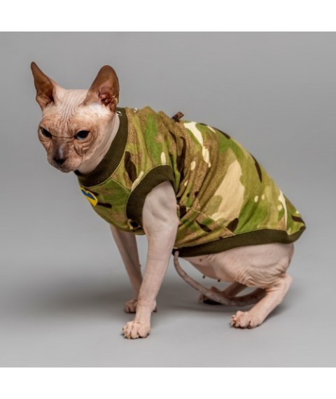 Майка для кота та кішки без рукава Style Pets Multikam (камуфляж)