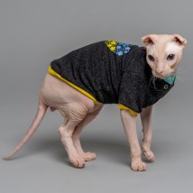 Кофта для кота та кішки з рукавом Style Pets «Patriot » Graphit
