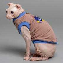 Майка для кота та кішки без рукава Style Pets SWU Beige
