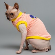 Майка для кота та кішки без рукава Style Pets SWU Peach