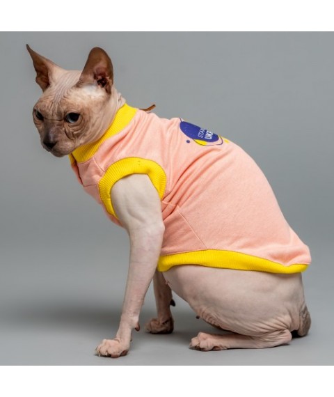 Майка для кота та кішки без рукава Style Pets SWU Peach