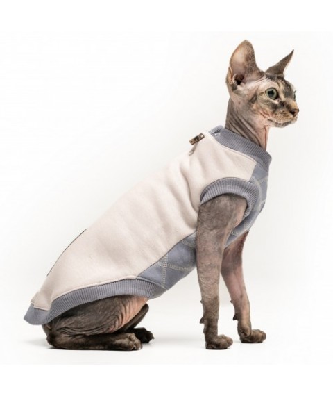 Тепла кофта без рукава для кота та кішки Style Pets Var Gray