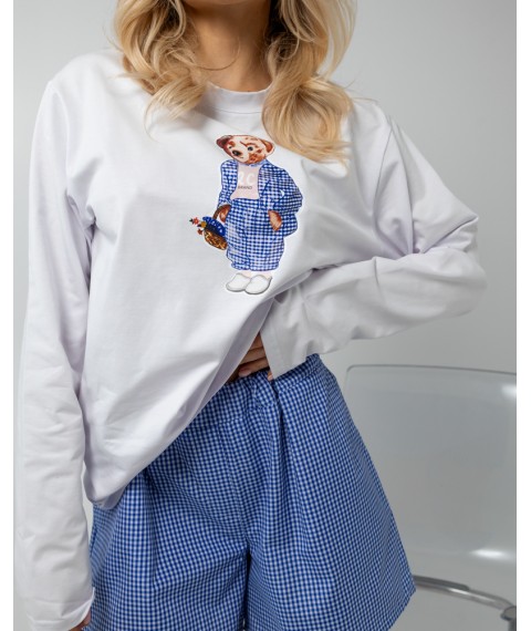 Пижама "Teddy" (ткань: вискоза+хлопок) Голубой