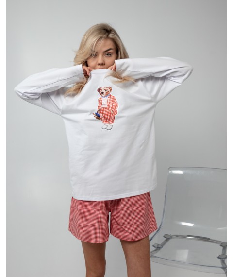 Пижама "Teddy" (ткань: вискоза+хлопок) Розовый