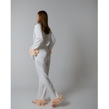 Пижамный костюм-тройка "Volan" (рубашка+бра+штаны) Персик
