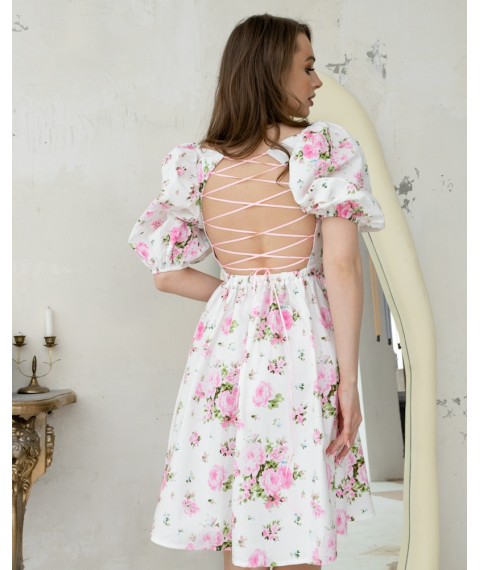 Сукня "Isabella" білий рожеві квіти