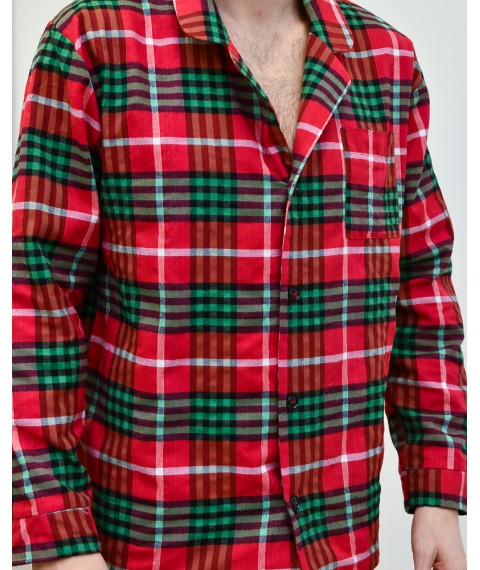 Пижама Мужская из байки Brandon Красно-Зеленый