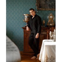 Домашній костюм Чоловічий з льону Чорний