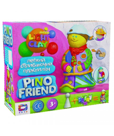 Набір легкого стрибаючого пластиліну Pino Friend Джексон ТМ Moon light clay