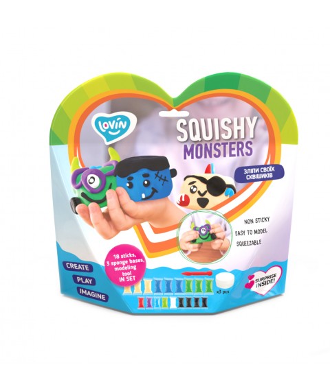 Squishy Monsters ТМ Lovin Набір для ліплення з повітряним пластиліном