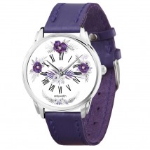 Наручные часы AndyWatch Фиолетовые цветы оригинальный подарок прикольный
