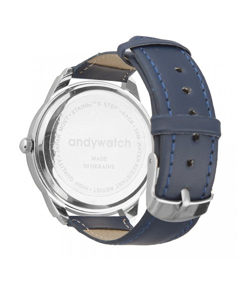 Наручные часы AndyWatch плывущие ноты blue оригинальный подарок прикольный