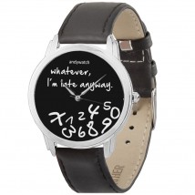 AndyWatch Ich bin spät schwarz Armbanduhr Original Geburtstagsgeschenk
