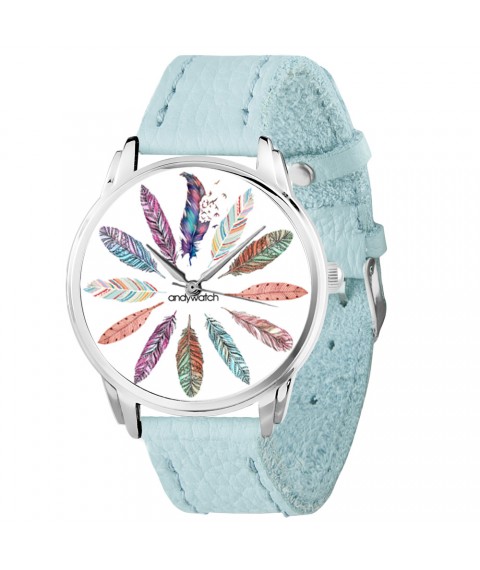 AndyWatch Feathers Turquoise Original Birthday Gift