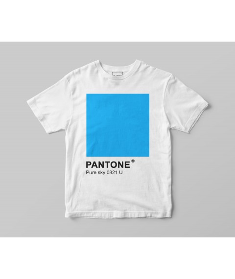 T-shirt & laquo; PANTONE 0821 Pure sky & raquo;