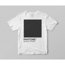 T-shirt & laquo; PANTONE 19-4010 My soul & raquo;