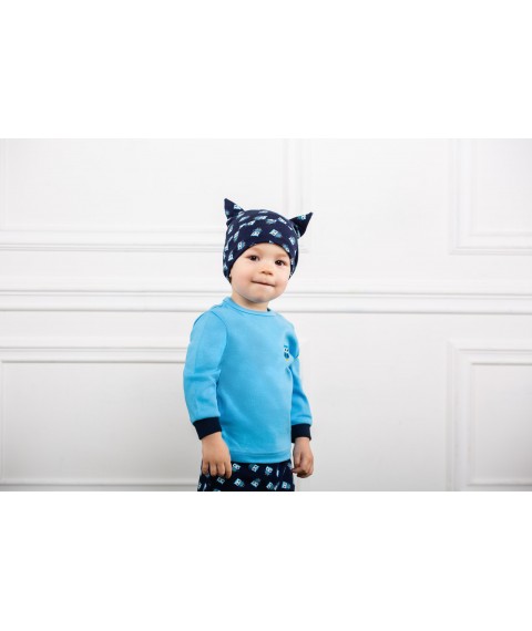 Baby Boom suit Owlet (jumper + romper suit / trousers + hat) river 62