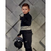 Polo-neck black with an embroidery and a print, G_Stars.Kids of river 98-104 (28.0 - 98\104)