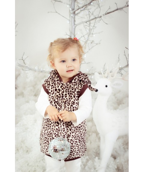 Carnival costume of a leopard of Baby Boom jacket + trousers + baud of river 80