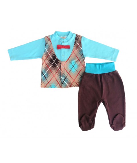 Der Anzug Baby Boom der Gentleman (der Pullover + die Strampelhosen / Hosen) Fluss 74