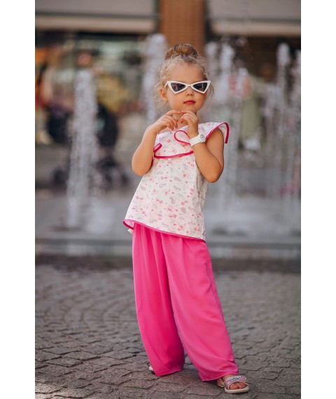 Set of Liora Bay Total Look (Culottes, top, handbag, glasses and hours) for the girl of 104 cm