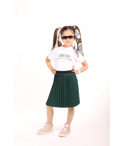 Skirt of accordion pleats Liora Bay of green 122 cm