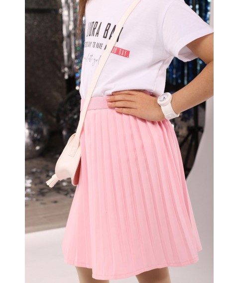 Skirt of accordion pleats Liora Bay of pink 110 cm
