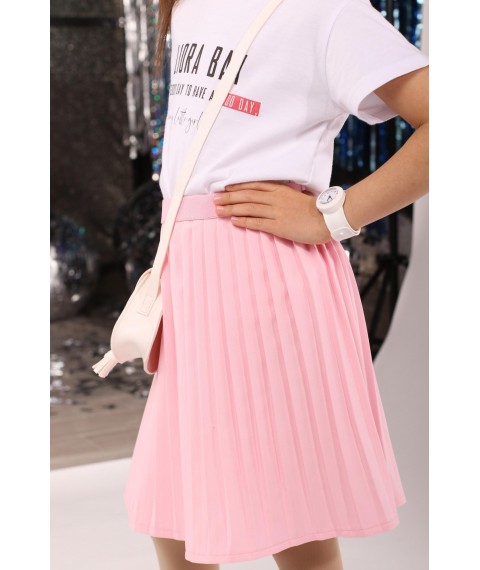 Skirt of accordion pleats Liora Bay of pink 110 cm