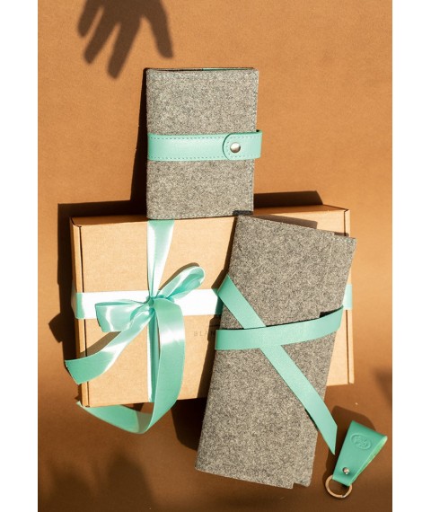 Women's gift set of felt accessories Aalborg