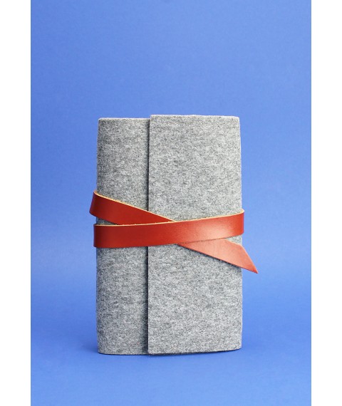 Felt notebook (Soft-book) 1.0 Felt with brown leather inserts