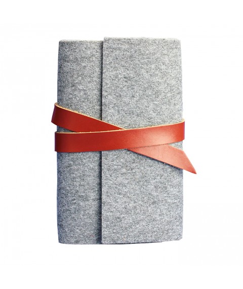 Felt notebook (Soft-book) 1.0 Felt with brown leather inserts
