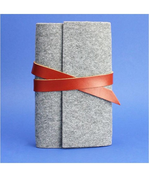 Felt notebook (Soft-book) 1.0 Felt with brown leather inserts