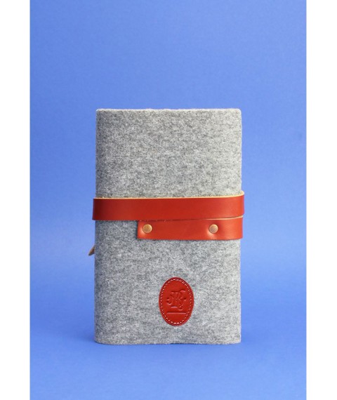 Felt notebook (Soft-book) 1.0 Felt with brown leather inserts