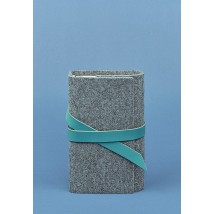 Felt women's notebook (Soft-book) 1.0 with turquoise leather inserts
