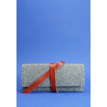 Travel case 1.0 made of felt with brown leather inserts
