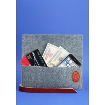 Travel case 1.0 made of felt with brown leather inserts
