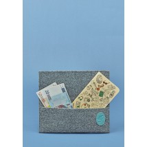 Women's travel case 1.0 made of felt with turquoise leather inserts