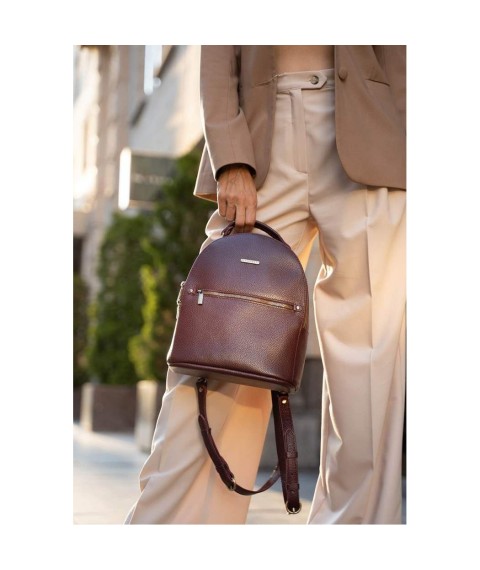 Kylie Marsala Women's Leather Mini Backpack