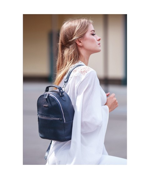 Kylie Women's Leather Mini Backpack Blue
