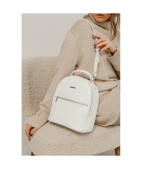 Kylie women's leather mini backpack white floatar