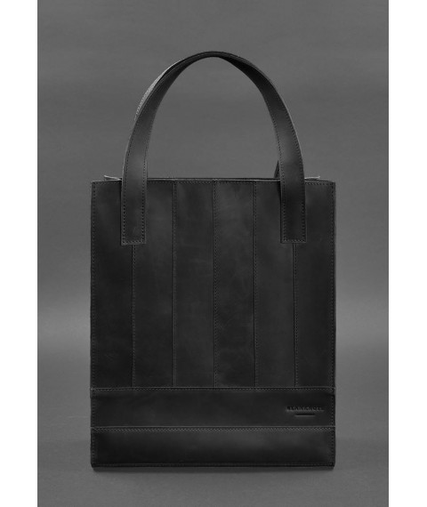 Leather women's shopper bag Betsy black