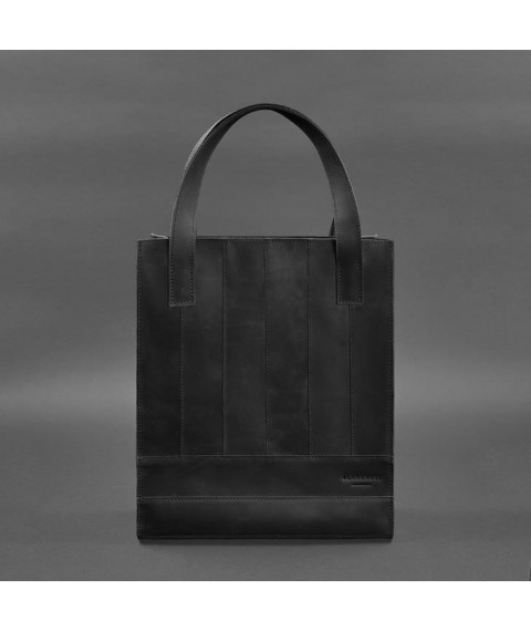 Leather women's shopper bag Betsy black