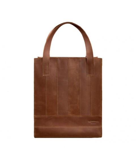 Leather women's shopper bag Betsy light brown Crazy Horse