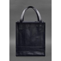 Leather women's shopper bag Betsy dark blue crust