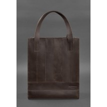 Кожаная женская сумка шоппер Бэтси темно-коричневый Crazy Horse