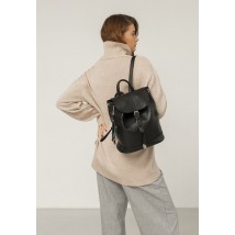 Leather women's backpack Olsen black