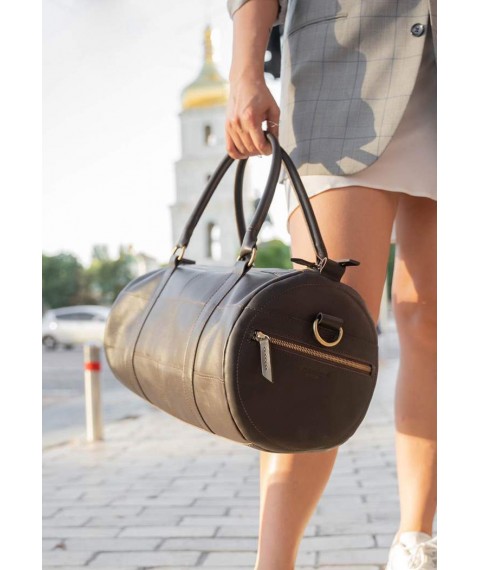 Harper leather bag dark brown crust